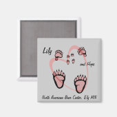Lily et Hope Heart Magnet (Recto/Verso)