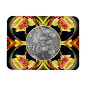 Lily Floral Abstract Lijst Creëer Uw eigen foto Magneet (Horizontaal)