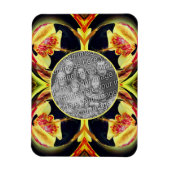 Lily Floral Abstract Lijst Creëer Uw eigen foto Magneet (Verticaal)