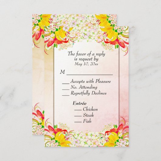 Lily Flower Garden RSVP w Entree Choice (Devant / Derrière)