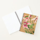 Lily Flower Imprimer Puce Journal grand an noir (Intérieur)