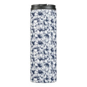 Lily Flower Ink Sketched Pattern Thermosbeker (Achterkant)