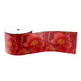 Lily Flower Photo Ribbon Grosgrain Lint