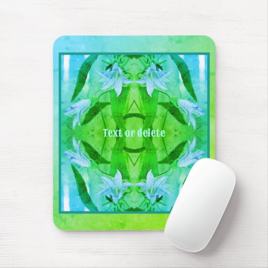 Lily Flowers Abstracte kleuren gepersonaliseerd Muismat (Met muis)
