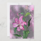 Lily Flowers Lys Carte d'Anniversaire - Peinture (Dos)