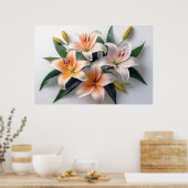 Lily Flowers Poster (Keuken)