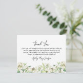 Lily Funeral Thank You Note Card Bereavement Bedankkaart (Staand voorkant)