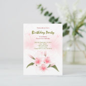 Lily Garden Anniversaire Fête Invitation (Debout devant)