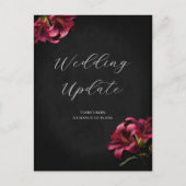 Lily Gothic Bruiloft Uitstel Annulering Briefkaart (Voorkant)