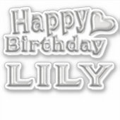 Lily Happy Birthday Autocollants (Devant)