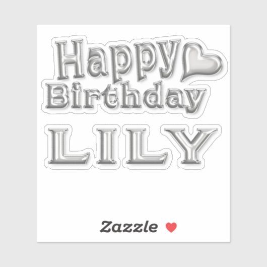 Lily Happy Birthday Autocollants (Feuille)