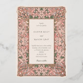 Lily Harmony Art Nouveau bruiloft Folie Uitnodiging (Voorkant)