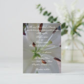 Lily Huwelijksuitnodiging met Schrift Uitnodiging Briefkaart (Staand voorkant)