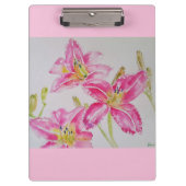 Lily in roze Waterverf schilderende lium Klembord (Voorkant)