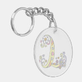 Lily initiaal L meisjes noemen persoonlijke sleute Sleutelhanger (Voorkant Links)