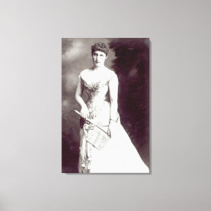 Lily Langtry (1853-1929) treedt op bij Haymark Canvas Afdruk