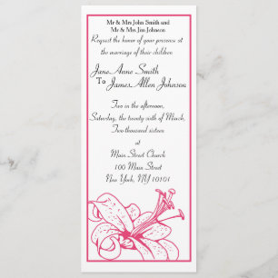Lily & Lantern Wedding Collectie, uitnodiging 4x9
