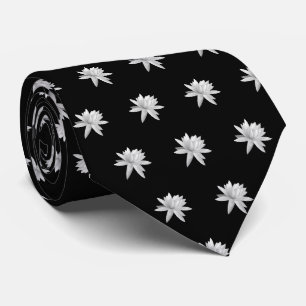 Lily Lotus Black en White Pattern Stropdas