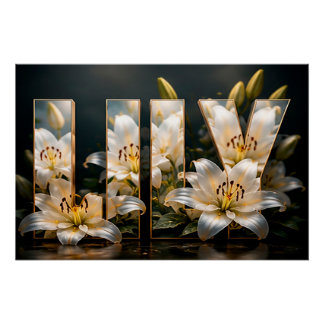 Lily Luxe Botanische Bloemendecoratie Perfect Poster