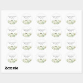 Lily Memorial Funeral Classic Round Sticker (Feuille)