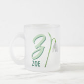 Lily monogram koffie mok, aanpasbaar naamontwerp matglas koffiemok (Links)