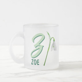 Lily monogram koffie mok, aanpasbaar naamontwerp matglas koffiemok