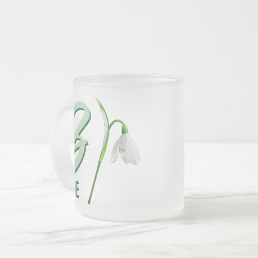 Lily monogramme tasse de café, conception de nom p (Devant gauche)
