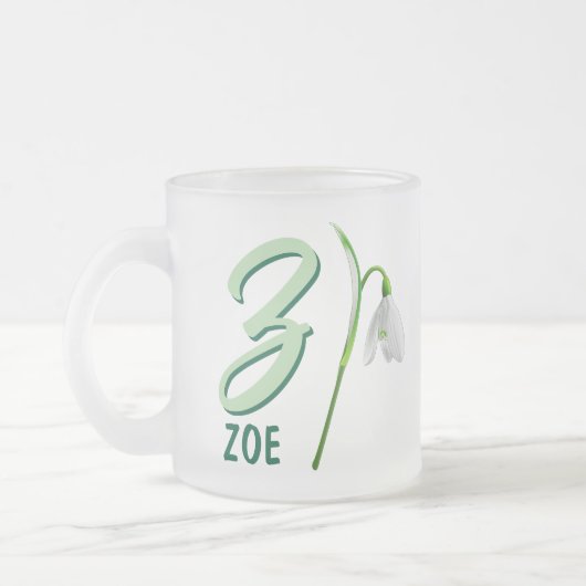 Lily monogramme tasse de café, conception de nom p (Gauche)