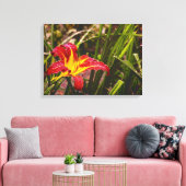 Lily na de regen canvas afdruk (Insitu (Woonkamer))