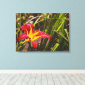 Lily na de regen canvas afdruk (Insitu (Houten vloer))