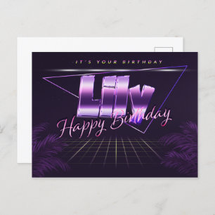 Lily Nom Prénom Anniversaire de la carte postale