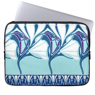 LILY NOUVEAU: BLUE MAANDAG LAPTOP SLEEVE