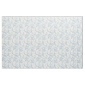 Lily-of-the-Valley Blue-overzichten op White Flora Stof (Fat Quarter)