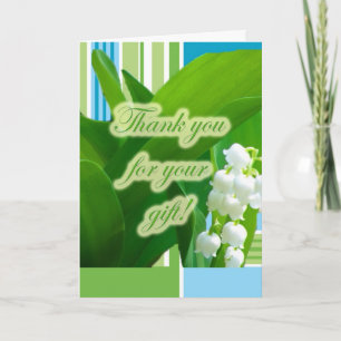 Lily of the Valley Cadeau Carte de remerciements