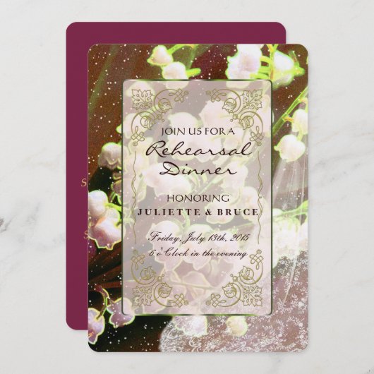 Lily Of The Valley ~ Collection Faire-part de mari (Devant / Derrière)