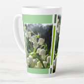 Lily-of-the-Valley Design Latte Mug (Angle gauche)