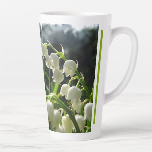 Lily-of-the-Valley Design Latte Mug (Droite)