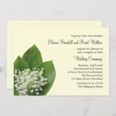 Lily of the Valley Faire-part de mariage (ivoire) (Devant / Derrière)