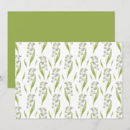 Lily of the Valley Floral Botanical Note Card Notitiekaartje