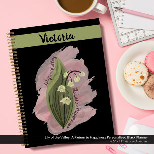 Lily of the Valley Happiness Personnalisé Black