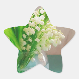 Lily of the valley in vase ster sticker