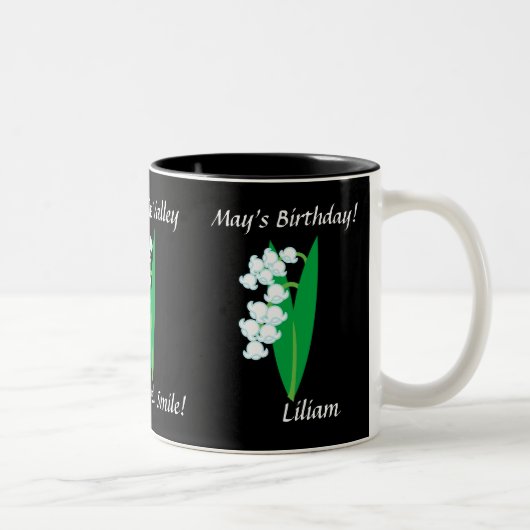 Lily of the Valley may's Mok-Customize Tweekleurige Koffiemok (Rechts)