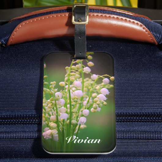 Lily of the valley personalised bagagelabel (Voorkant Insitu 2)