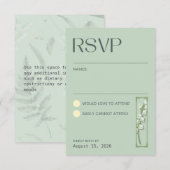 Lily of the Valley - Salie Groene RSVP (Voorkant / Achterkant)