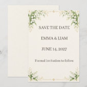 Lily of the Valley Save the Date (Devant / Derrière)