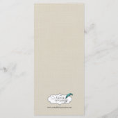 Lily of the Valley sur Ecru Linen Menu Mariage (Dos)