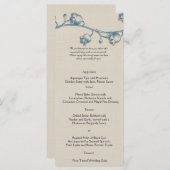 Lily of the Valley sur Ecru Linen Menu Mariage (Devant / Derrière)