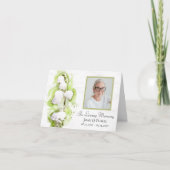 Lily of Valley Bloemen Begrafenis Sympathie Dank u Bedankkaart (Voorkant)