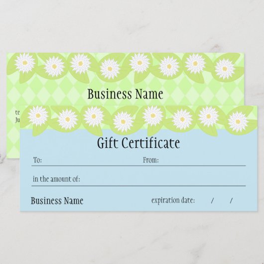 Lily Pad Gift-certificaat (Voorkant / Achterkant)