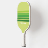 Lily Pad Green Across Striping with Name Pickleball Paddle (Links)